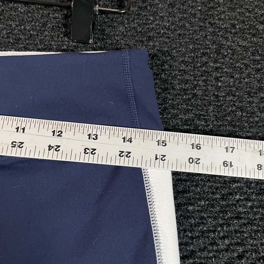 L-RL Lauren Ralph Lauren Navy Blue White Yoga Pants Stretchy Women's Size Medium - Picture 4 of 9